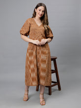 Chirpie Dress -Mustard brown