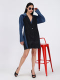 Long Blazer Denim Dress