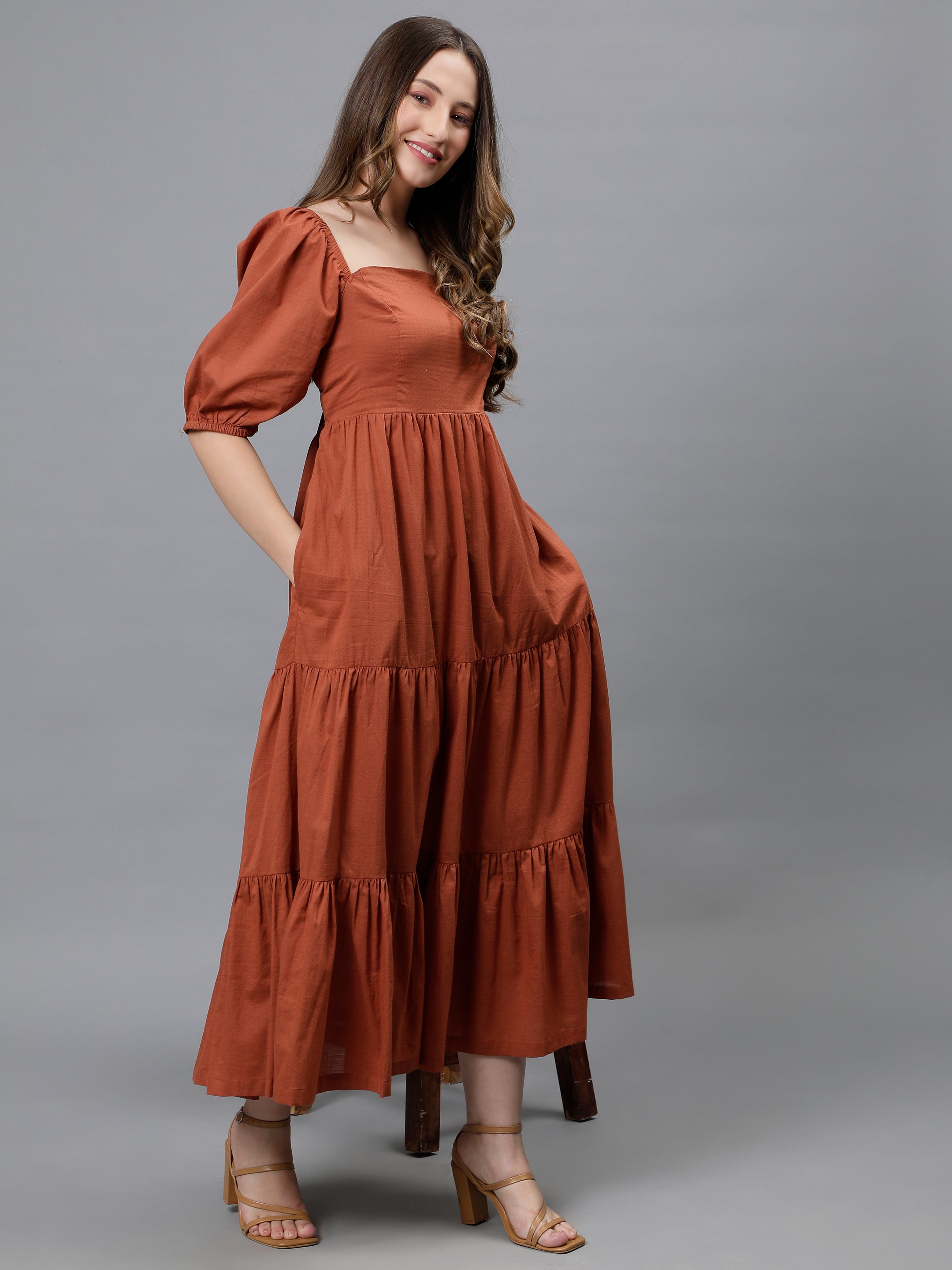 Enchante terra dress - Brown