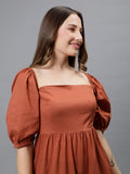 Enchante terra dress - Brown