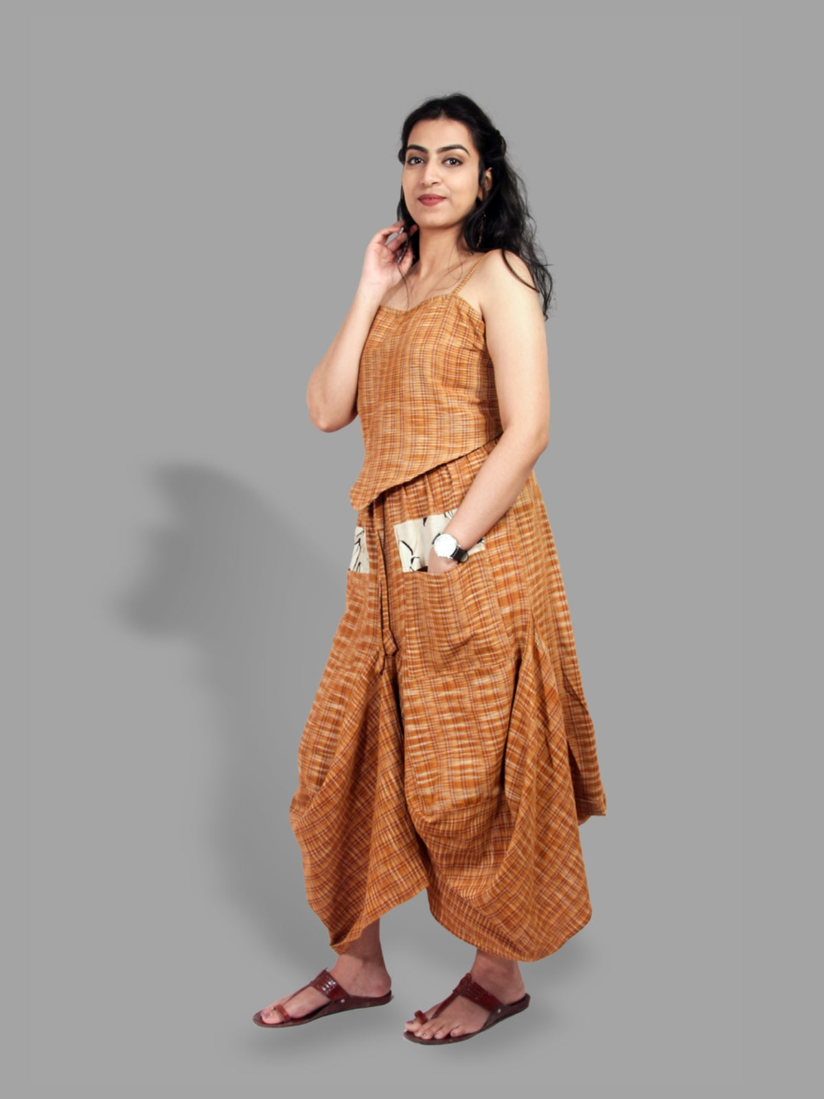 Bohemian khadi coords - Mustard Brown